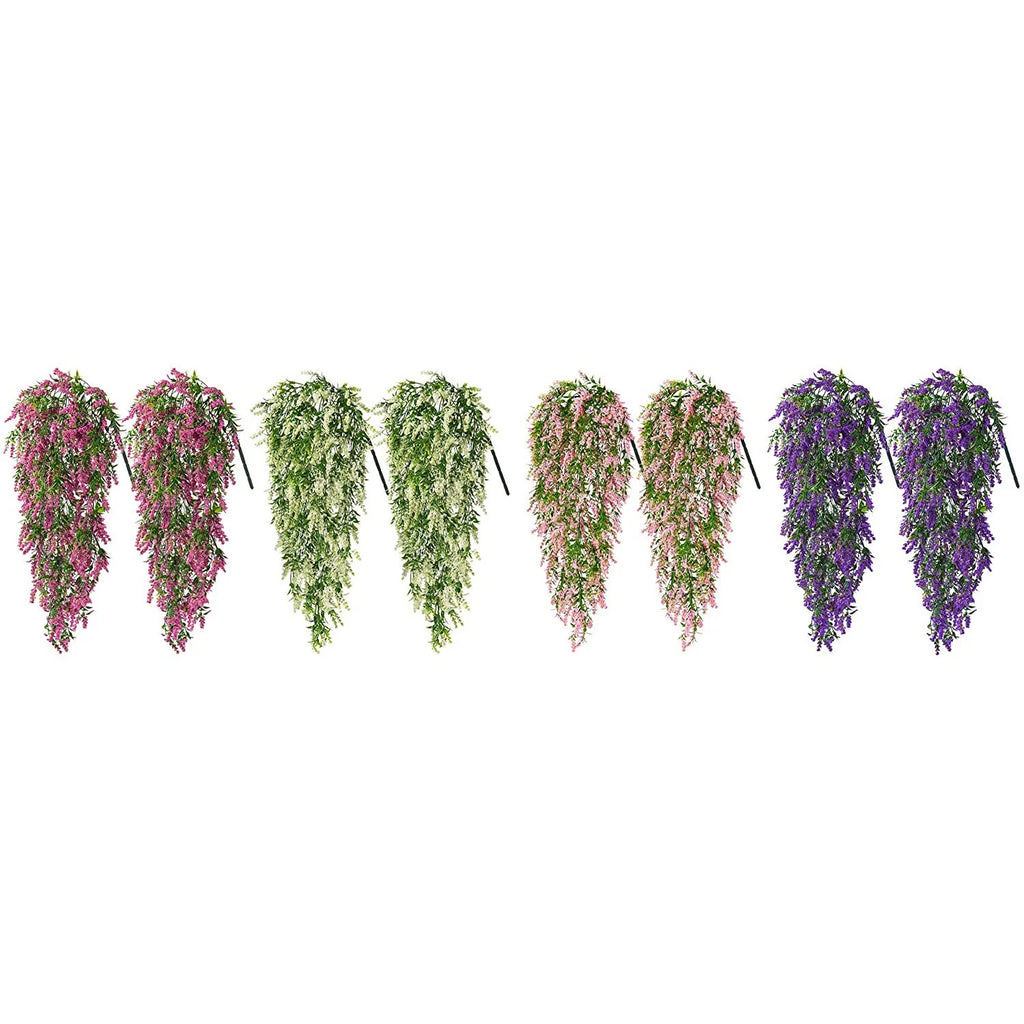 2PCS Artificial Baby’s Breath Ivy Vine – Hanging Faux Flowers Garland for Wedding Decor, Garden, Window, Home Wall & Outdoor Floral Decoration