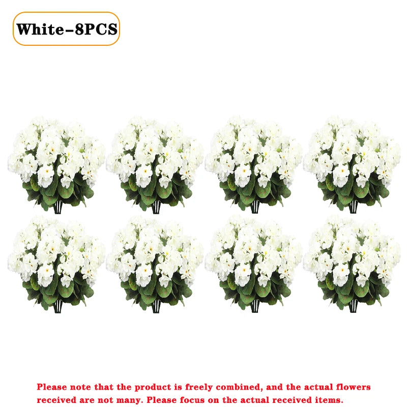 Artificial Begonia Flowers Bulk 1–8PCS