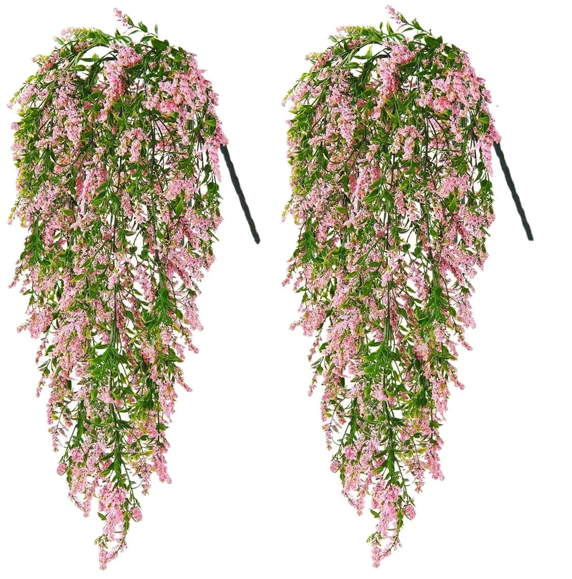 2PCS Artificial Baby’s Breath Ivy Vine – Hanging Faux Flowers Garland for Wedding Decor, Garden, Window, Home Wall & Outdoor Floral Decoration