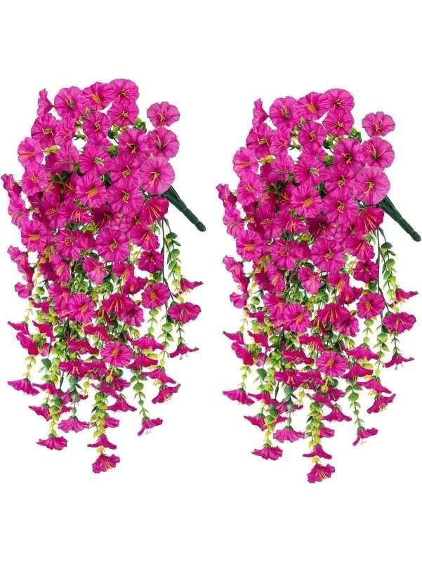 Artificial Morning Glory Flower Vine – Silk Hanging Floral Garland for Wedding Arch, Outdoor Garden Decor, Valentine’s Day Wreath, DIY Home Decorations