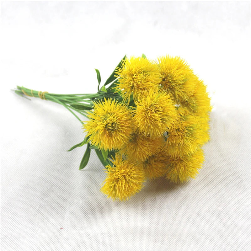 5/10PCS Artificial Dandelion Flower Bouquet Bulk – Plastic Faux Vase Arrangement