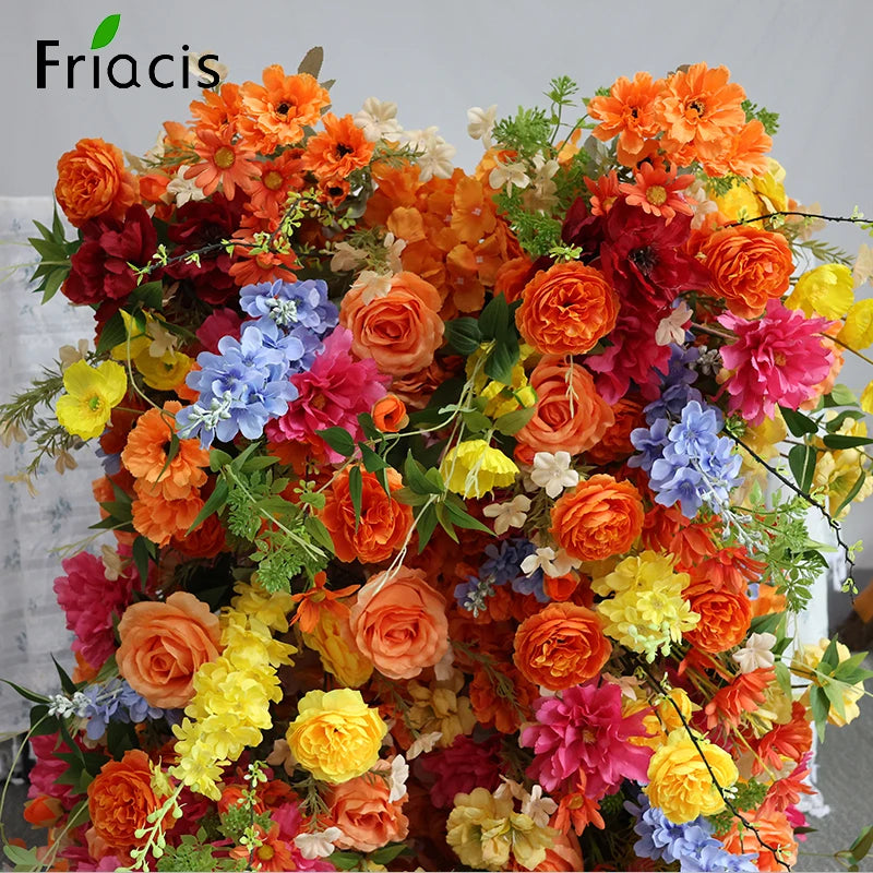 Artificial Rose & Delphinium Arch Arrangement Bulk – Silk Floral Backdrop Row