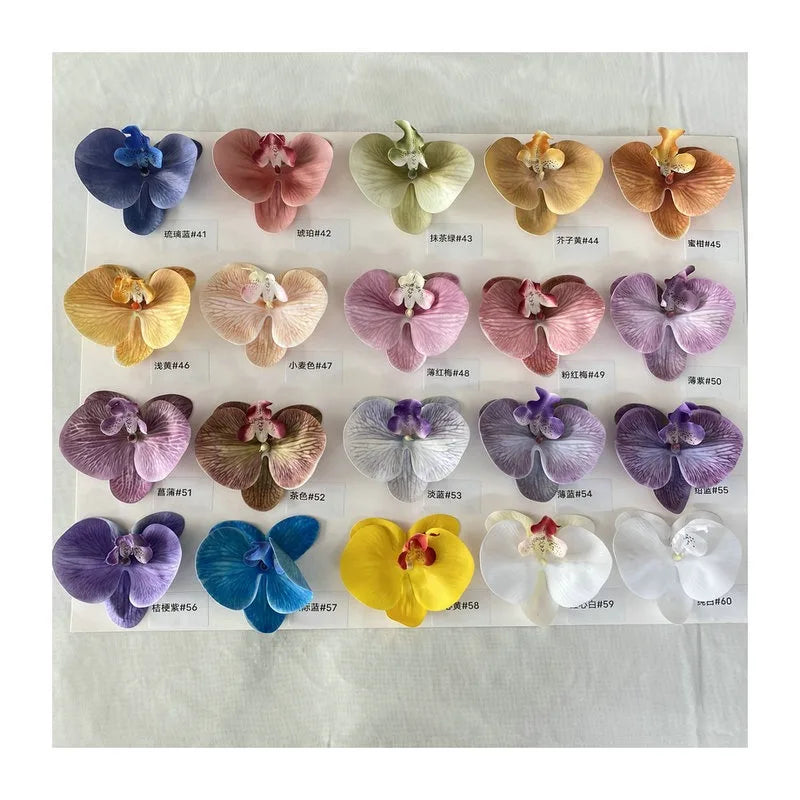 38" Artificial Butterfly Orchid Bouquet Bulk – 9-Head Faux Phalaenopsis Orchids
