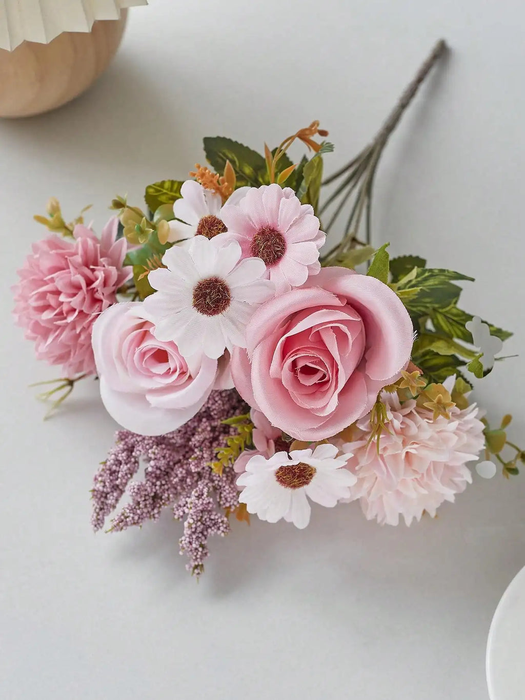 Artificial Rose & Daisy Bouquet 1/3PCS – Silk Fake Flowers