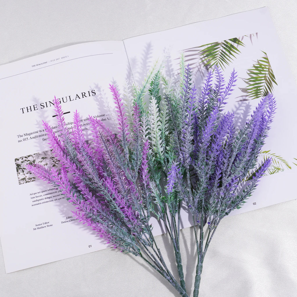 Artificial Lavender Flower Bouquet Bulk – Realistic Silk Lavender Stems
