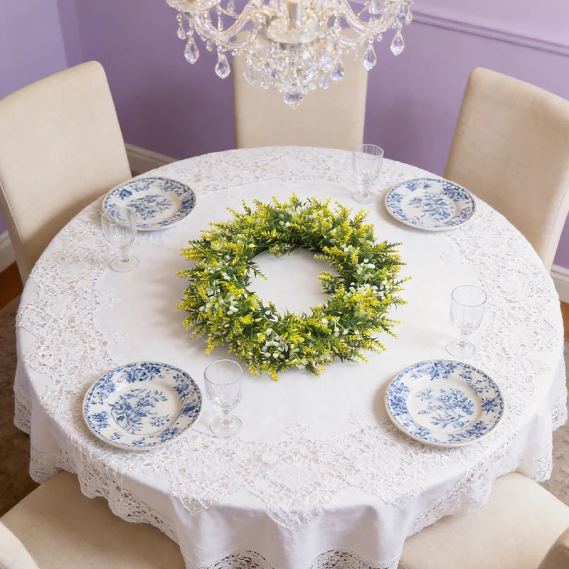 Artificial Lavender Wreath Set – Hanging Lavender Wreaths for Indoor/Outdoor