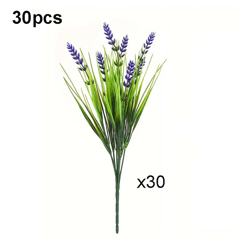 Artificial Lavender Grass Stems Bulk – Realistic Lavender Plants for Indoor & Outdoor