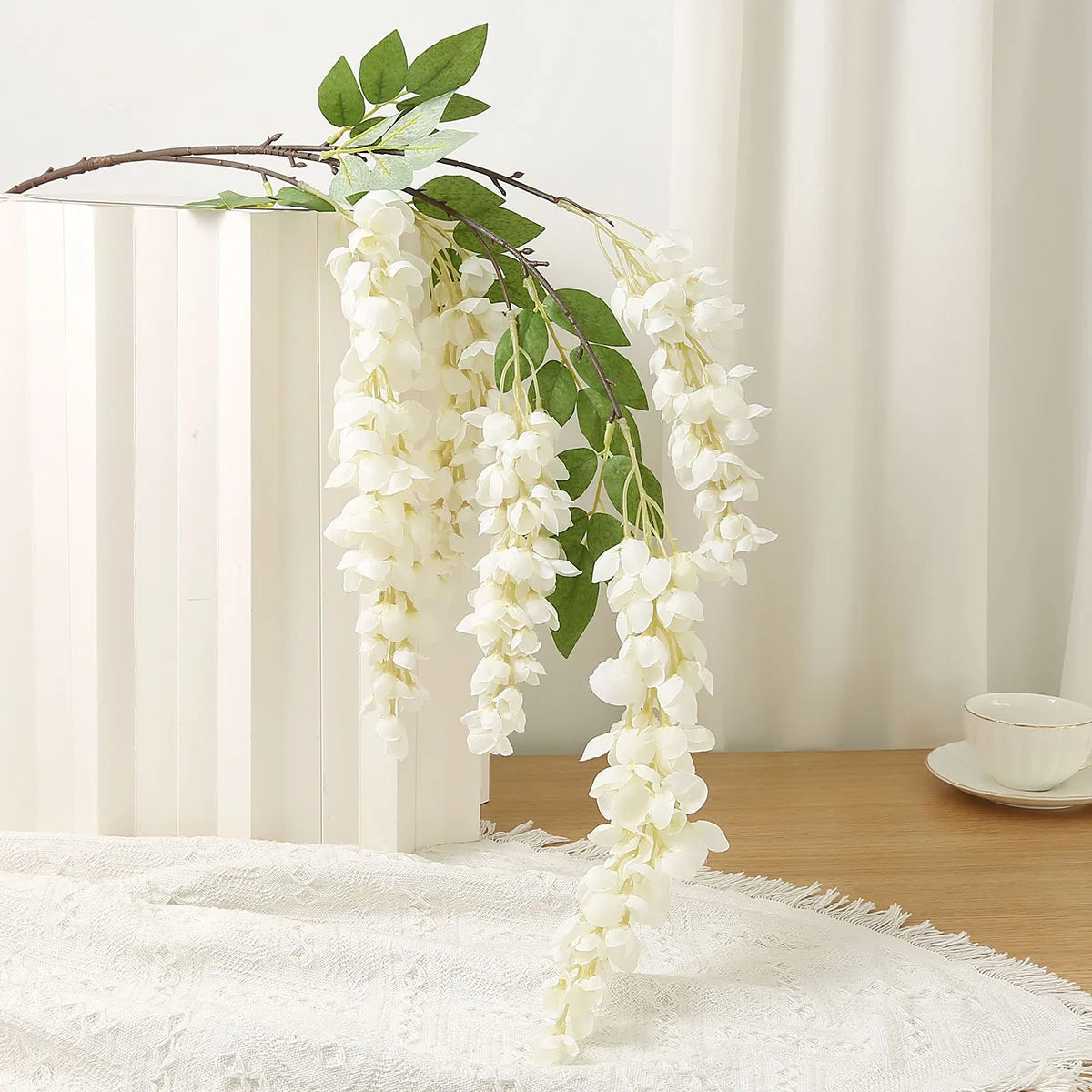 Artificial Wisteria Flower Garlands 5 Forks – Silk Hanging Vine