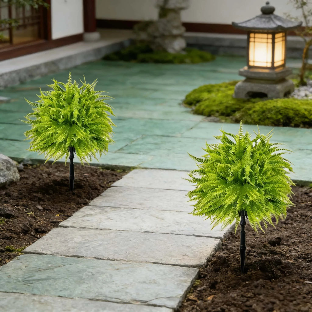 2PCS UV Resistant Artificial Bush – Outdoor Ground Stake Garden