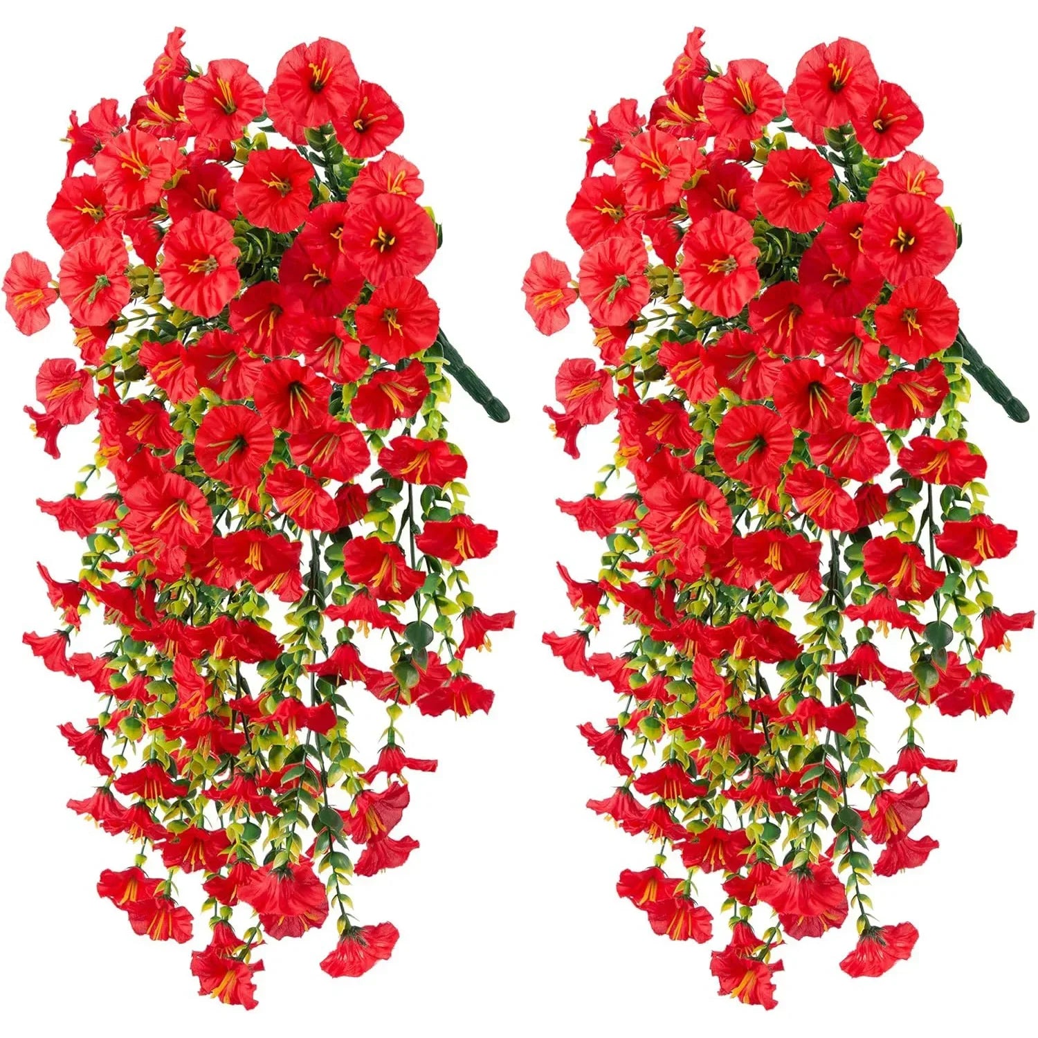 Artificial Hanging Flowers & Plants – UV Resistant Mixed Color Faux Flower Garland for Easter 2025, Wedding Decor, Home, Room & Outdoor Decoration