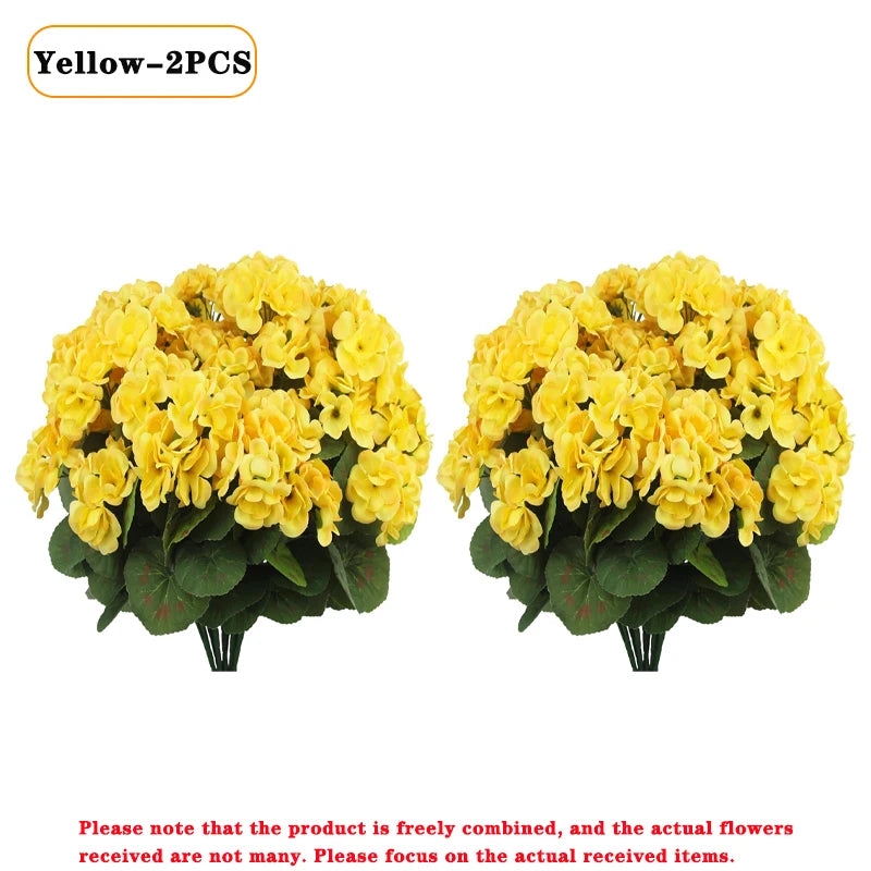 Artificial Begonia Flowers Bulk 1–8PCS