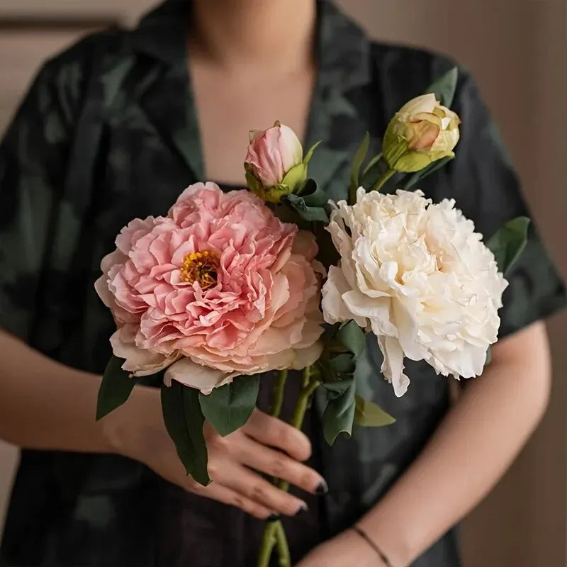 Artificial Peony Heads Bulk – Artificial Peony Flower Stem