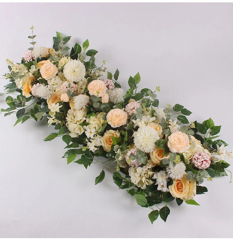 DIY Wedding Flower Wall Backdrop Bulk – Peony Rose Silk Floral Arch Row 50/100cm