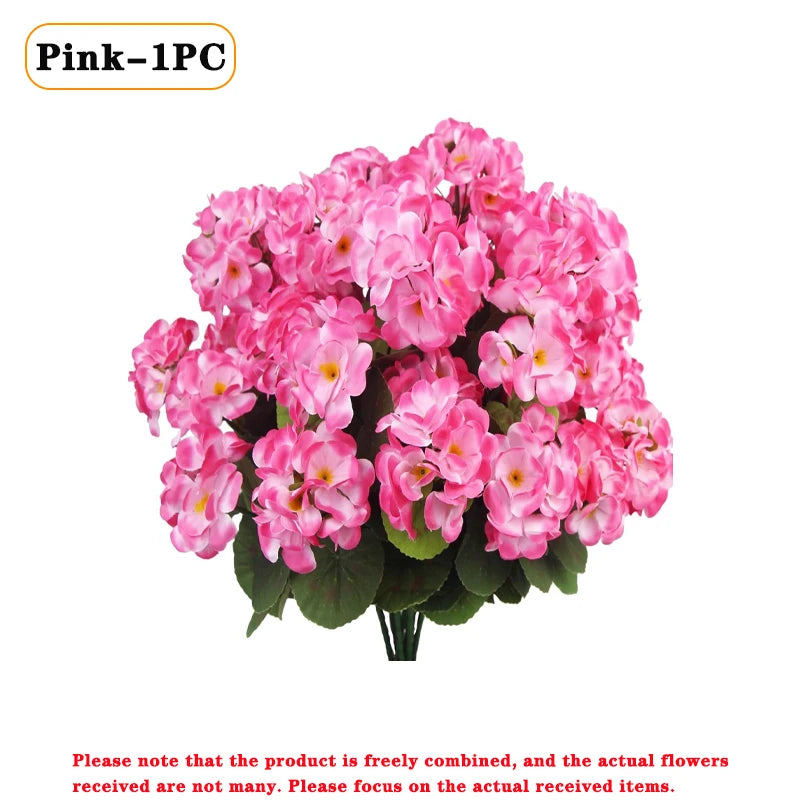 Artificial Begonia Flowers Bulk 1–8PCS
