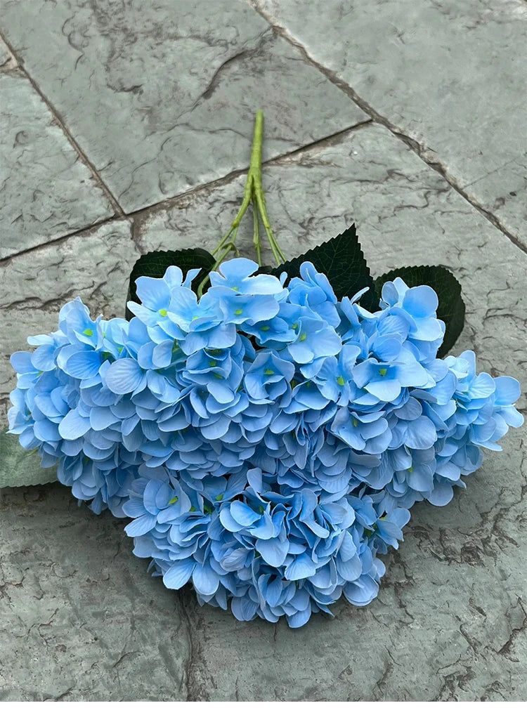 Artificial Hydrangea Bouquet – 5 Heads Silk Flowers