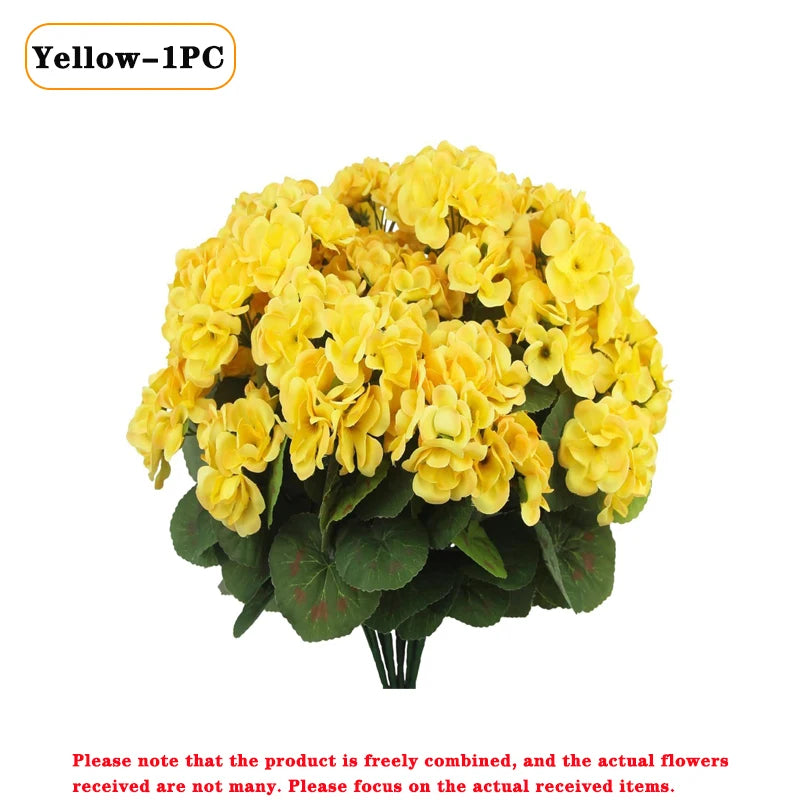 Artificial Begonia Flowers Bulk 1–8PCS