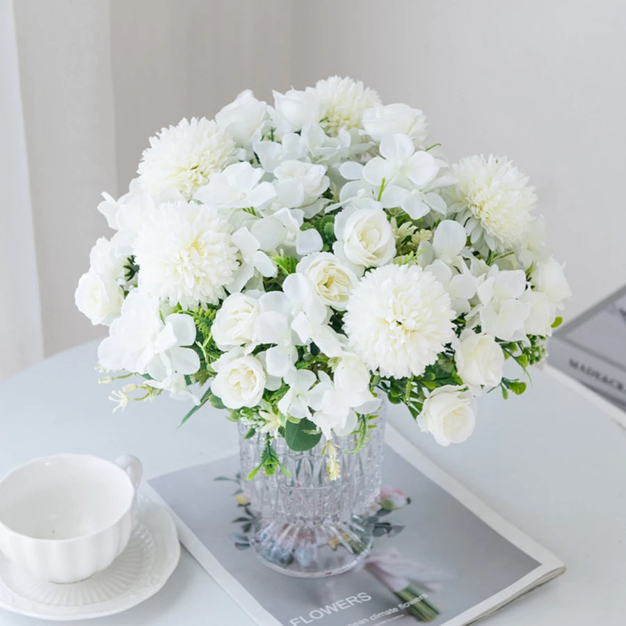 Artificial Rose & Chrysanthemum Bouquet