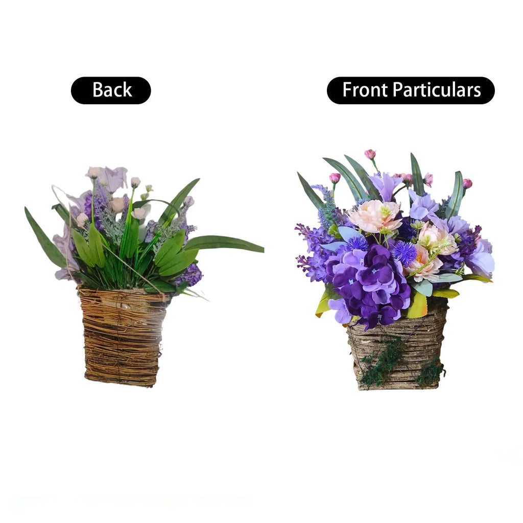 Artificial Flower Hanging Basket, Front Door Decor