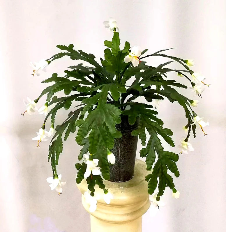 Artificial Crab Claw Orchid Flower Bulk – 50cm Real Touch Phalaenopsis Faux Orchid Branch