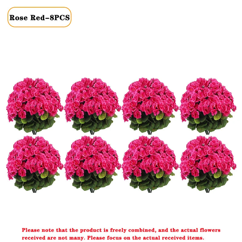 Artificial Begonia Flowers Bulk 1–8PCS