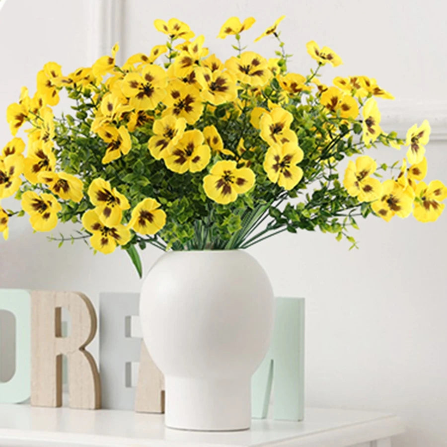 Bulk Artificial Pansy Silk Flower Bouquet