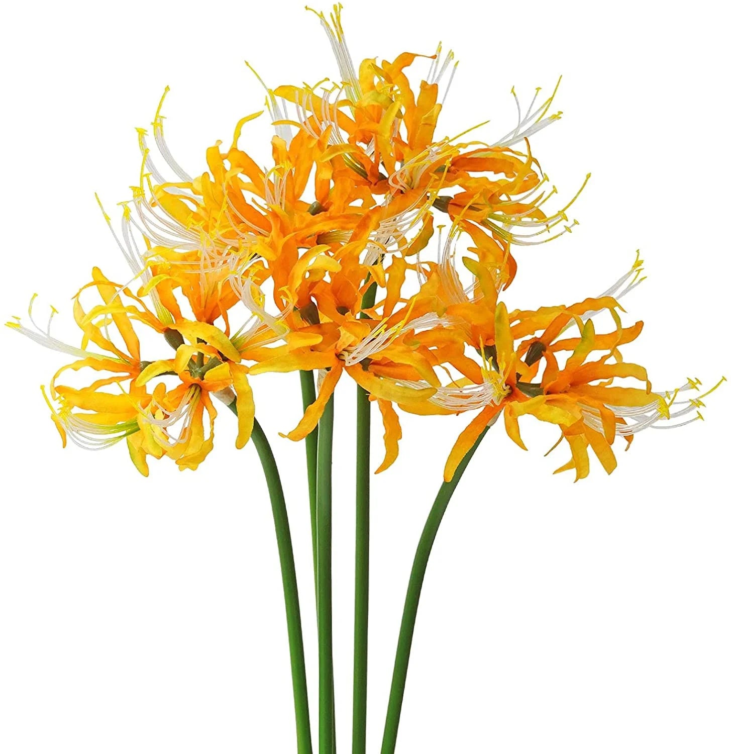 5PCS Real Touch Artificial Spider Lily Flowers Bulk – Lycoris Silk Long Stem Branches
