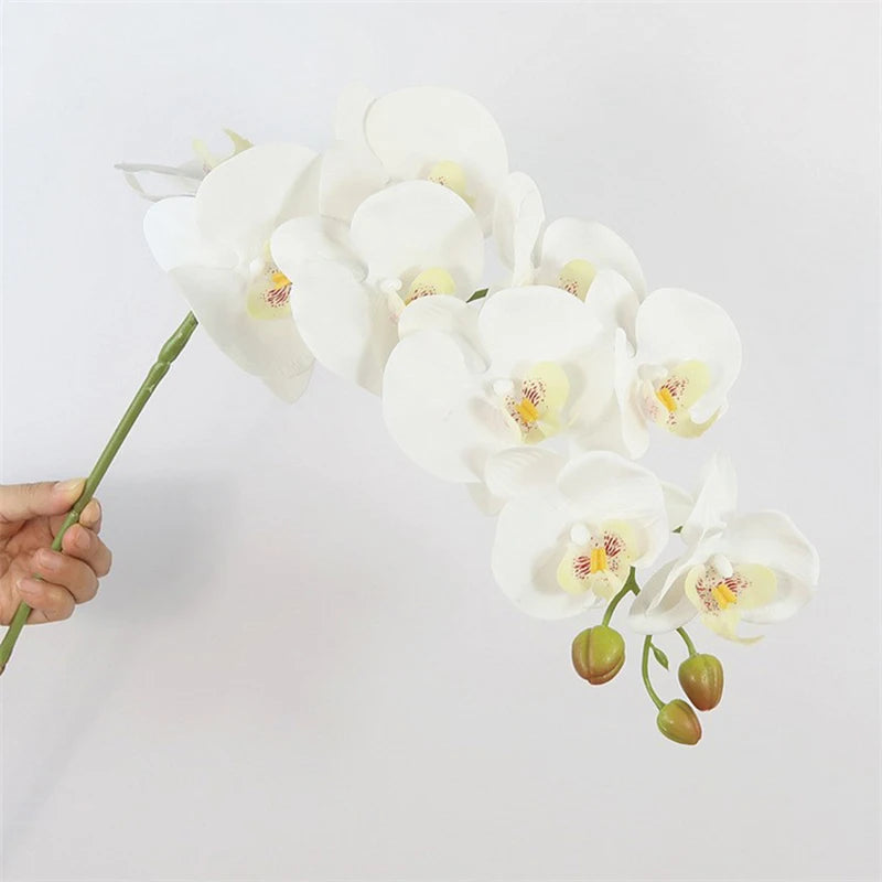 Artificial Butterfly Orchid Stem – 9-Head 98cm Faux Moth Orchid Branch