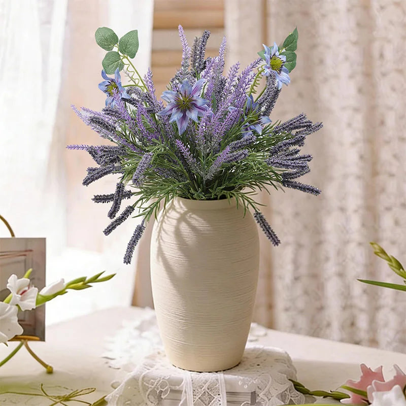 Artificial Lavender Bouquet Purple – Realistic Fake Lavender Flowers