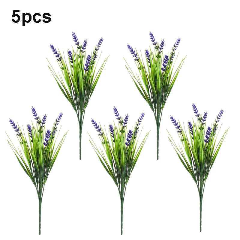 Artificial Lavender Grass Stems Bulk – Realistic Lavender Plants for Indoor & Outdoor