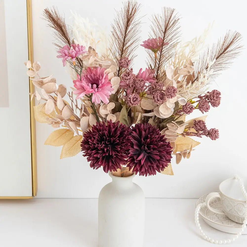 Artificial Chrysanthemum Reed Bouquet