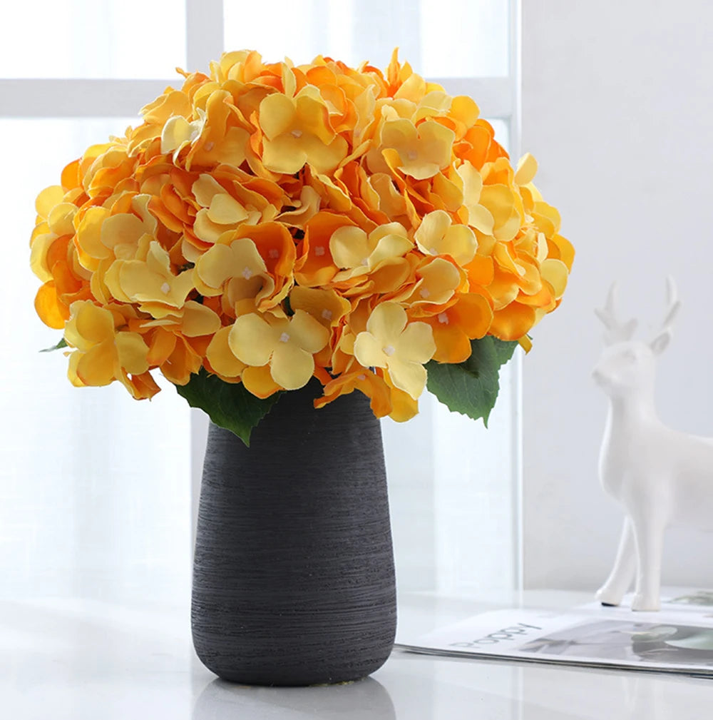 10PCS Artificial Hydrangea Flowers Bouquet – Silk Bulk Artificial Hydrangea Stems