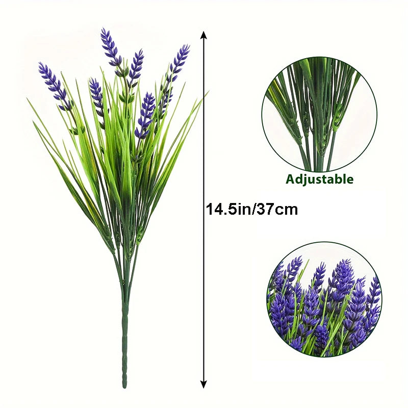 Artificial Lavender Grass Stems Bulk – Realistic Lavender Plants for Indoor & Outdoor