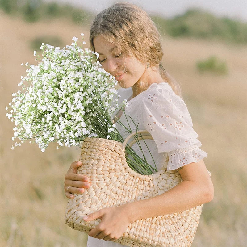 63cm Artificial Baby’s Breath Bouquet – 108 Heads Gypsophila Faux Flowers for Wedding Decor, DIY Floral Arrangements, Home Centerpieces, Party Decorations