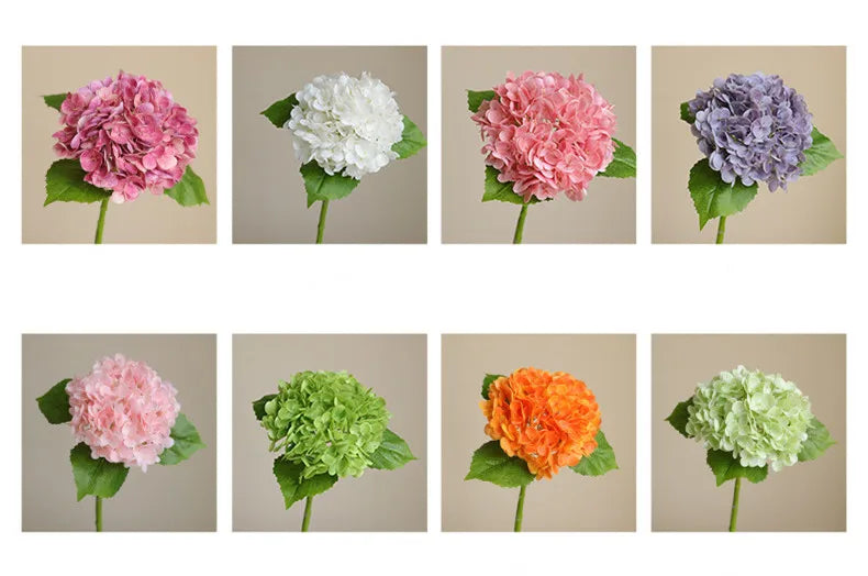 Real Touch Artificial Hydrangea Flowers Bulk – Large Latex Hydrangea Branches