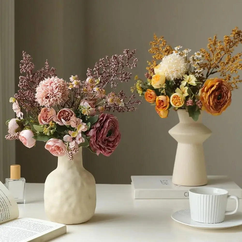 Autumn Artificial Rose Bouquet – Realistic Faux Wedding Flowers