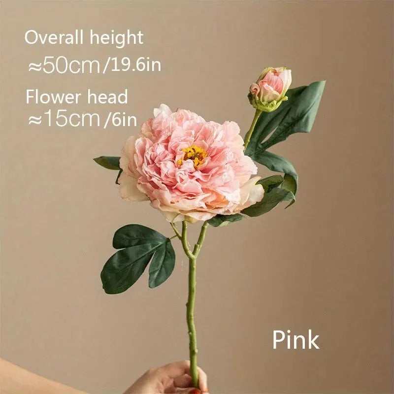 Artificial Peony Simulation Flowers | Realistic Faux Peony Heads for Home Décor, Living Room Styling, Dining Table Arrangements & Celebrations