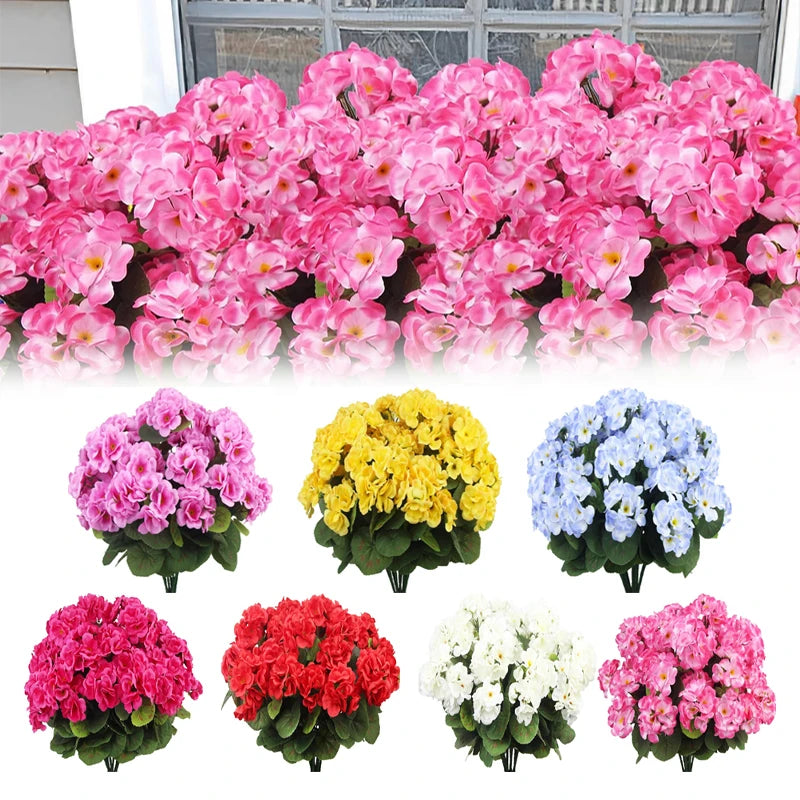Artificial Begonia Geranium Bushel- Outdoor