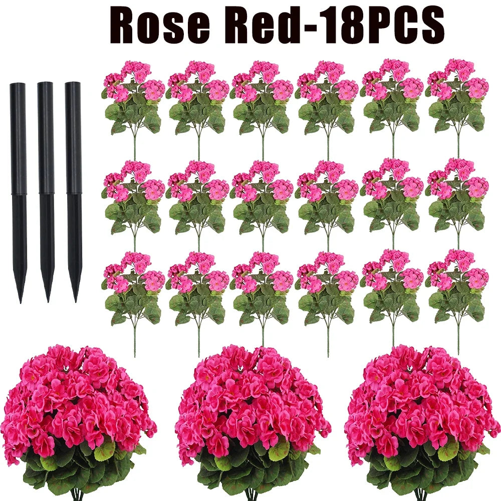 Fake Begonia Flower Plants Bulk – Artificial