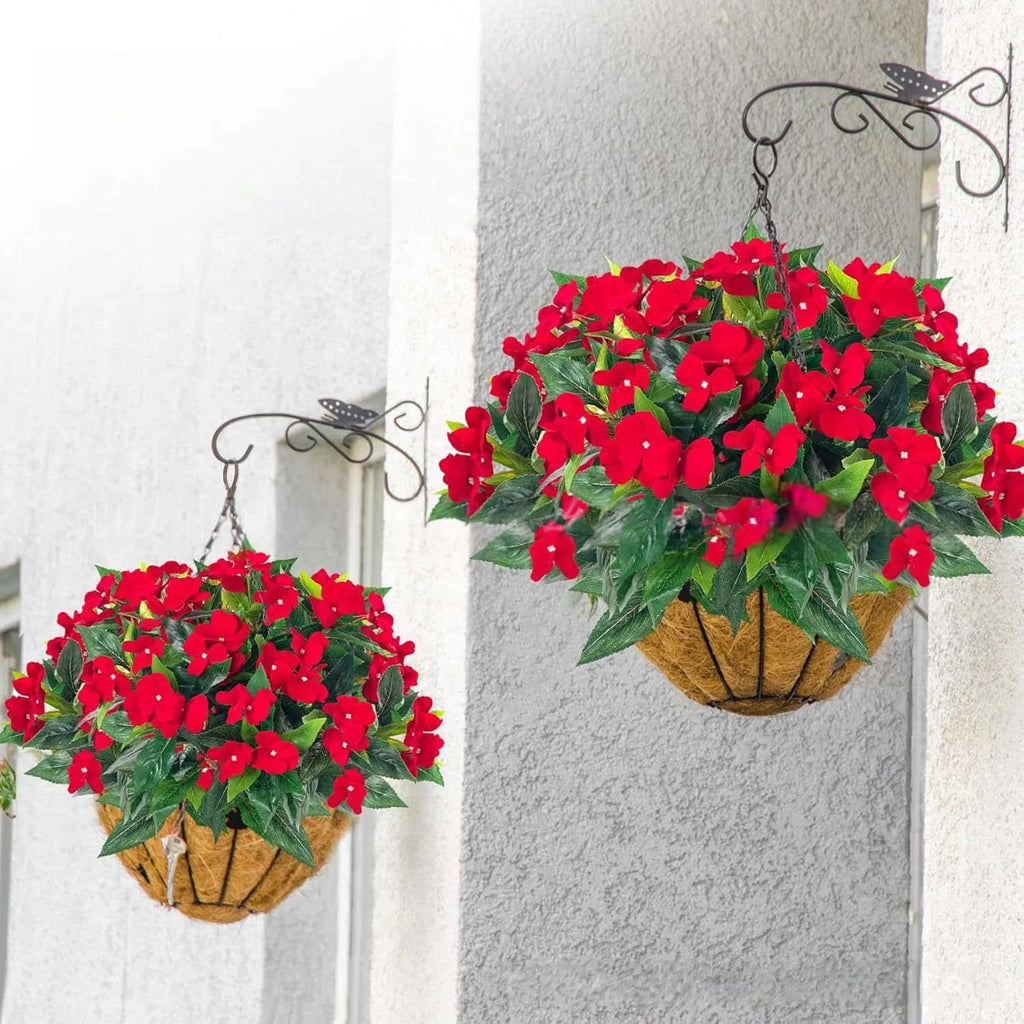 1/2/6PCS Artificial Balsam Flowers – UV Resistant Realistic Silk Faux Flower Stems for Indoor Outdoor Decor, Wedding, Home, Hotel Arrangement