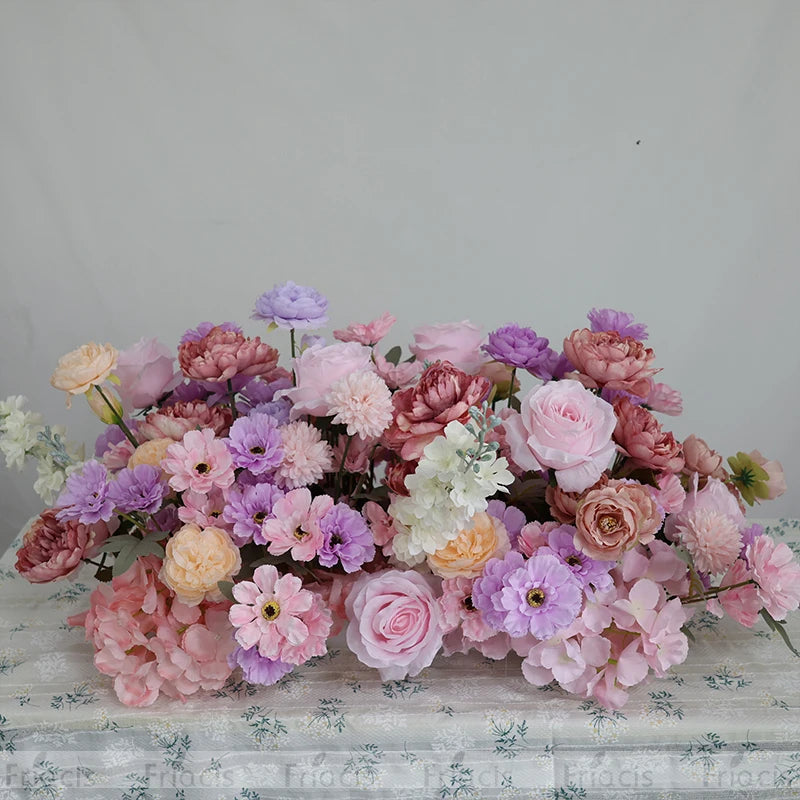 Artificial Rose & Delphinium Arch Arrangement Bulk – Silk Floral Backdrop Row