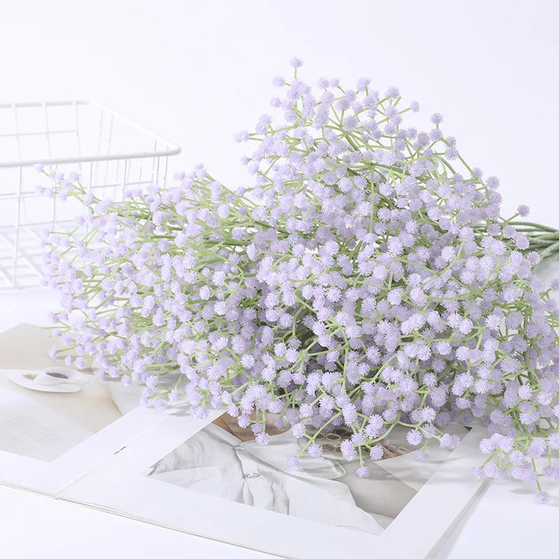 63cm Artificial Baby’s Breath Bouquet – 108 Heads Gypsophila Faux Flowers for Wedding Decor, DIY Floral Arrangements, Home Centerpieces, Party Decorations