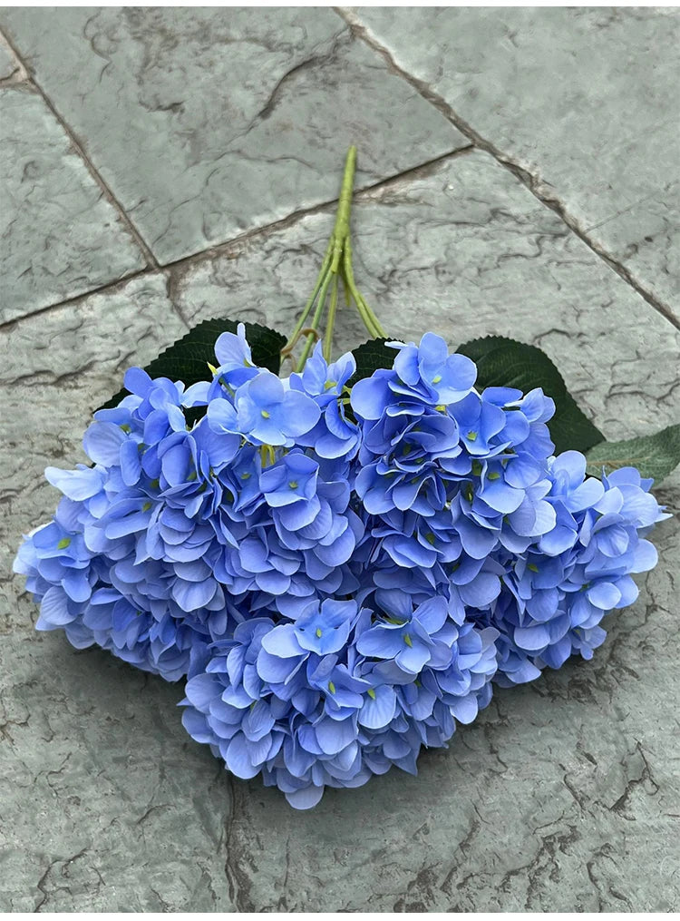 Artificial Hydrangea Bouquet – 5 Heads Silk Flowers