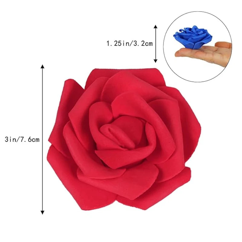 10/20/50PCS Artificial Foam Rose Flowers Bulk – PE Faux Rose Heads