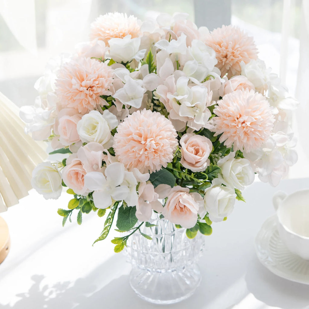 Artificial Rose & Chrysanthemum Bouquet