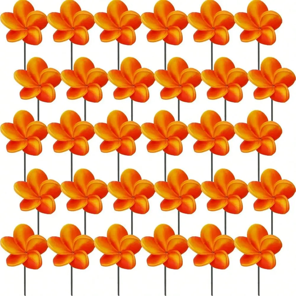 30pcs Hawaiian Plumeria Frangipani Artificial Flowers – Tropical