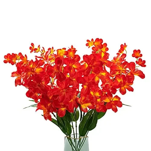 10PCS Artificial Orchid Stems Bulk – Butterfly Orchid Long Stem Faux Flowers