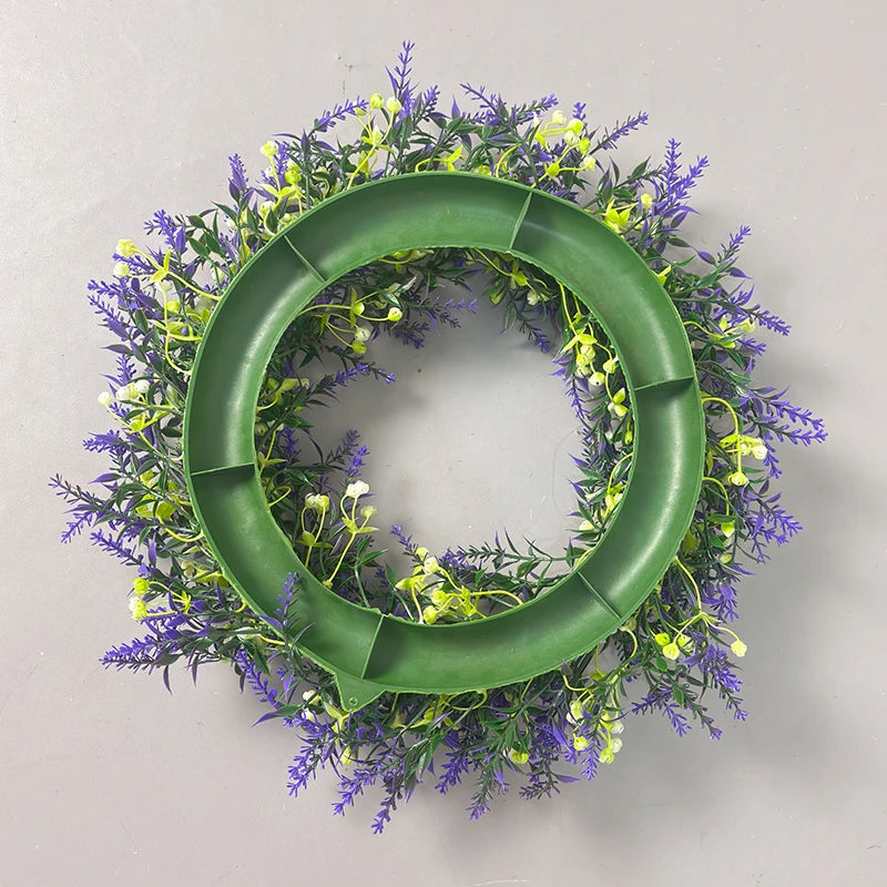 Artificial Lavender Wreath Set – Hanging Lavender Wreaths for Indoor/Outdoor