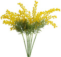 Artificial Albizia Julibrissin Mimosa Branch – 6pcs Yellow Flower Decor