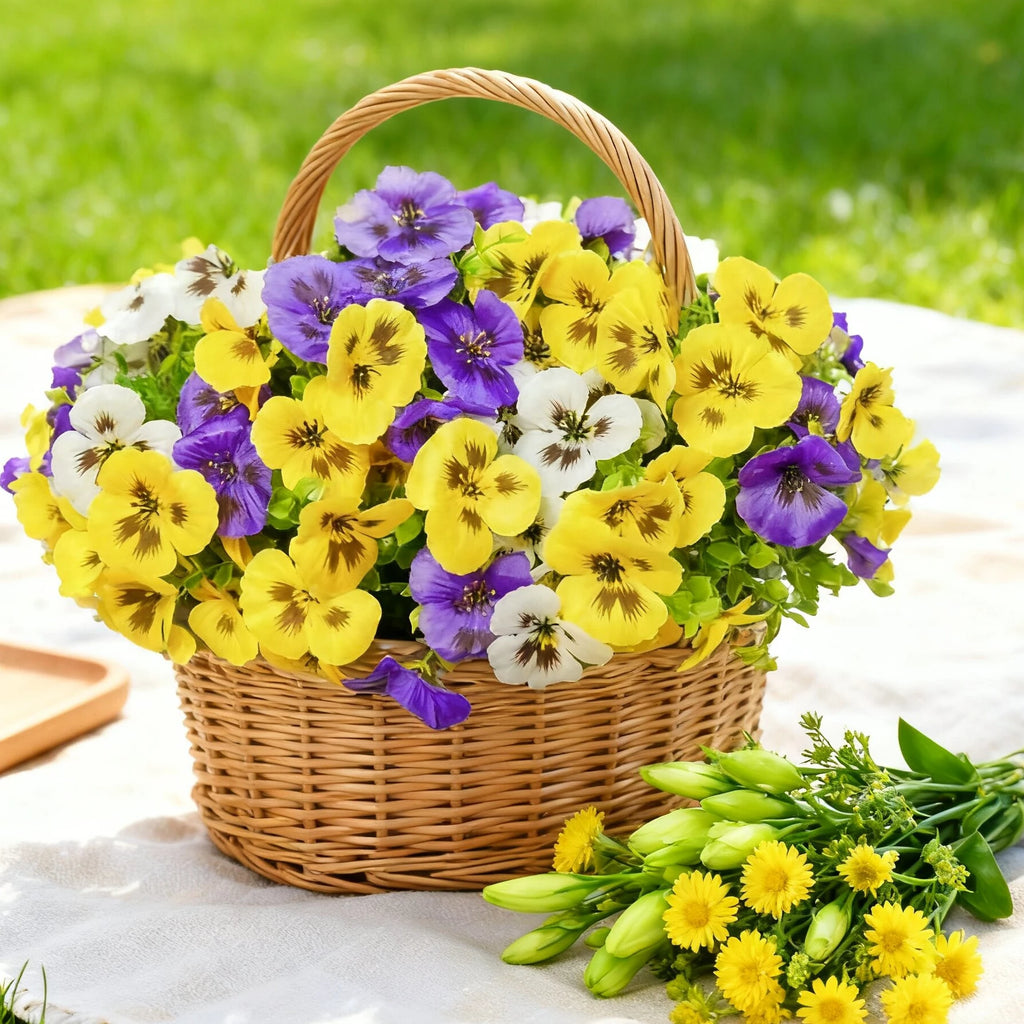 Bulk Artificial Pansy Silk Flower Bouquet