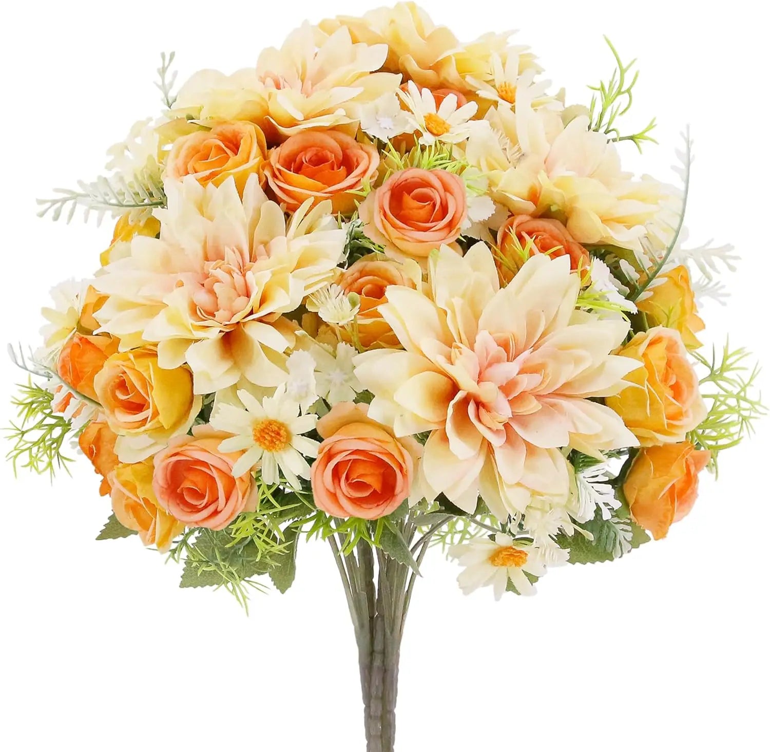 Artificial Rose Bouquet with Dahlia & Hydrangea Fillers – Colorful